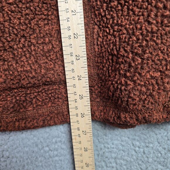 Carhartt Sherpa Fleece Pullover Large Rust Brown Quarter Snap OJ4991 Fall - Picture 9 of 16